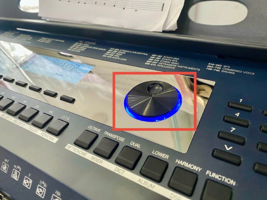 Hướng dẫn sử dụng đàn organ - bánh xoay