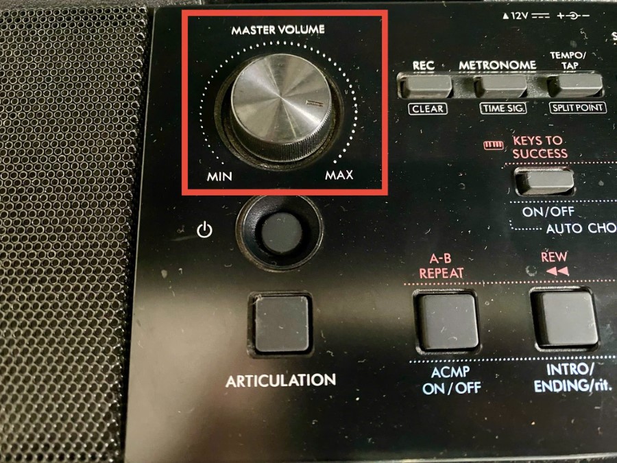 Hướng dẫn sử dụng đàn organ - nút âm lượng